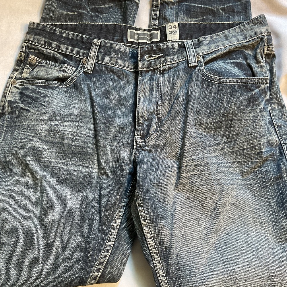 INC International Concepts Men's Washed Denim Jeans (#3)  (34x32)